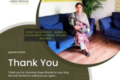 White Green Minimalist Cafe Thank You Facebook Post - 1